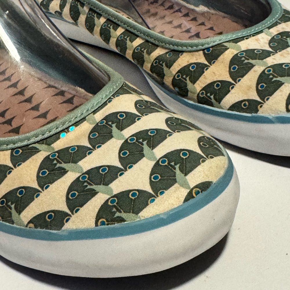 Keds ELEANOR Women's 9.5 Low Flat Slip-On Blue/Brown Peacock Shoes - Picture 11 of 11